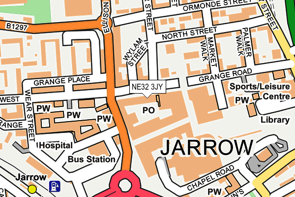 NE32 3JY map - OS OpenMap – Local (Ordnance Survey)