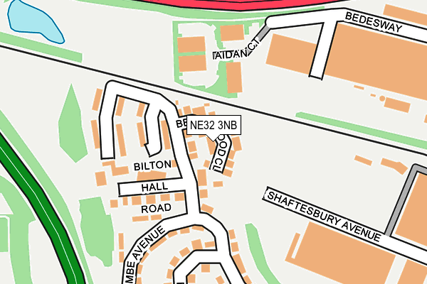 NE32 3NB map - OS OpenMap – Local (Ordnance Survey)