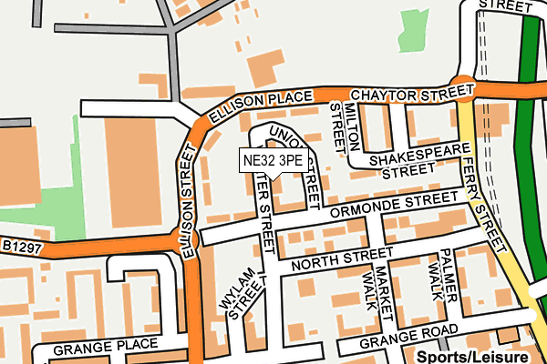 NE32 3PE map - OS OpenMap – Local (Ordnance Survey)