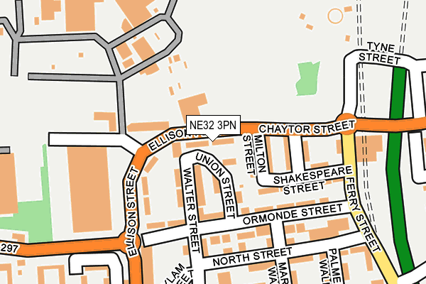 NE32 3PN map - OS OpenMap – Local (Ordnance Survey)