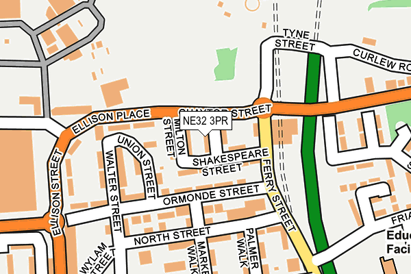 NE32 3PR map - OS OpenMap – Local (Ordnance Survey)