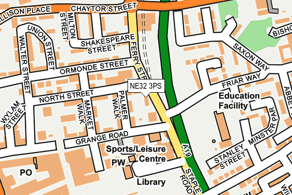 NE32 3PS map - OS OpenMap – Local (Ordnance Survey)