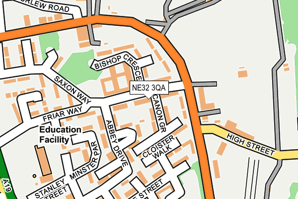 NE32 3QA map - OS OpenMap – Local (Ordnance Survey)