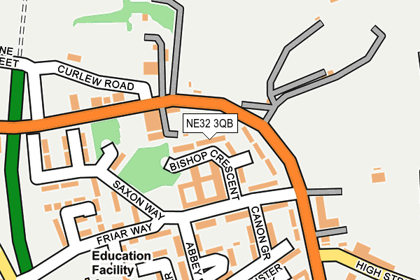 NE32 3QB map - OS OpenMap – Local (Ordnance Survey)