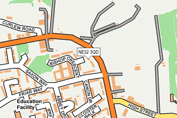 NE32 3QD map - OS OpenMap – Local (Ordnance Survey)