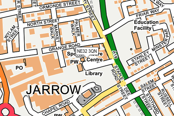 NE32 3QN map - OS OpenMap – Local (Ordnance Survey)