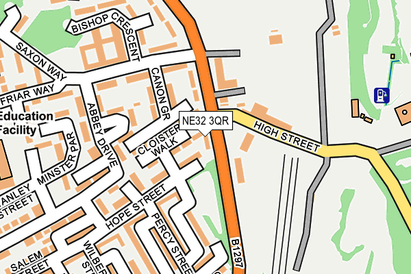 NE32 3QR map - OS OpenMap – Local (Ordnance Survey)