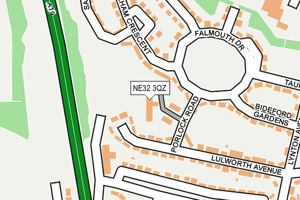 NE32 3QZ map - OS OpenMap – Local (Ordnance Survey)