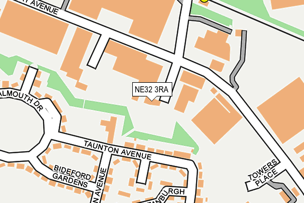 NE32 3RA map - OS OpenMap – Local (Ordnance Survey)