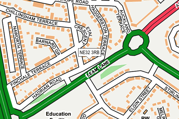 NE32 3RB map - OS OpenMap – Local (Ordnance Survey)
