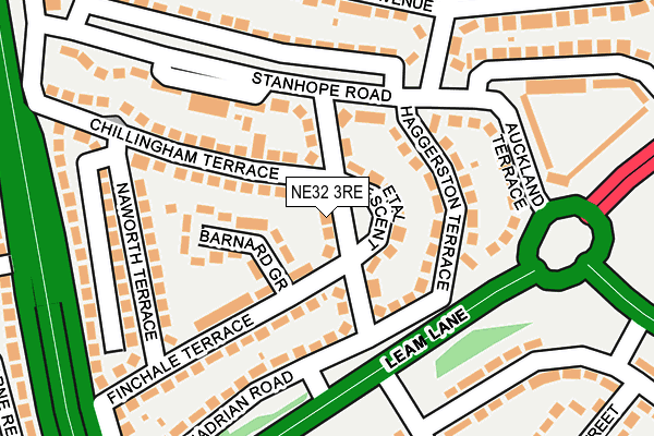 NE32 3RE map - OS OpenMap – Local (Ordnance Survey)