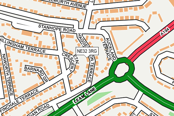 NE32 3RG map - OS OpenMap – Local (Ordnance Survey)