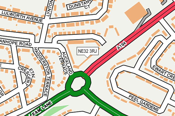 NE32 3RJ map - OS OpenMap – Local (Ordnance Survey)