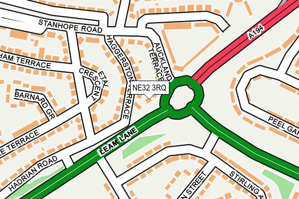 NE32 3RQ map - OS OpenMap – Local (Ordnance Survey)