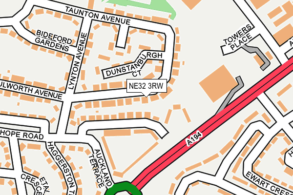 NE32 3RW map - OS OpenMap – Local (Ordnance Survey)