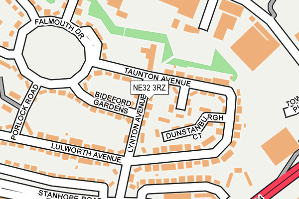 NE32 3RZ map - OS OpenMap – Local (Ordnance Survey)