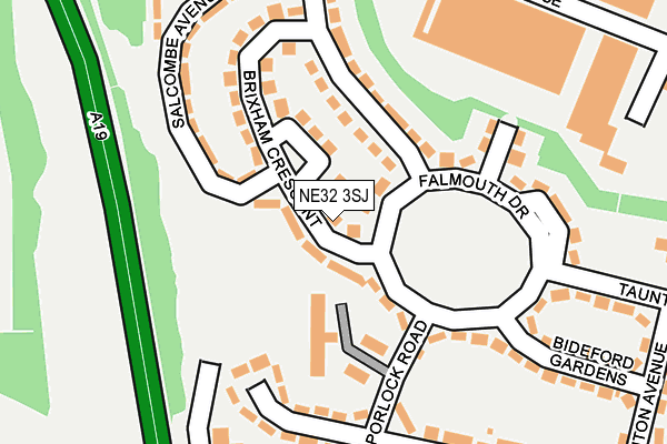 NE32 3SJ map - OS OpenMap – Local (Ordnance Survey)