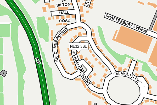 NE32 3SL map - OS OpenMap – Local (Ordnance Survey)