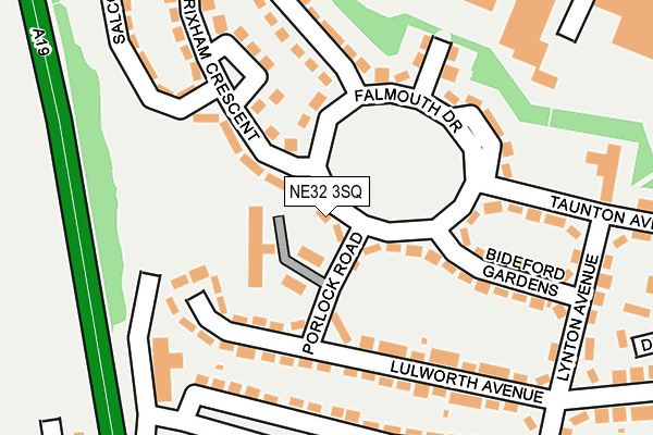 NE32 3SQ map - OS OpenMap – Local (Ordnance Survey)