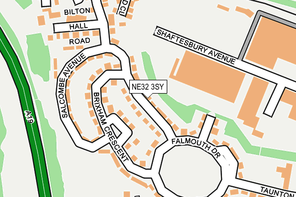 NE32 3SY map - OS OpenMap – Local (Ordnance Survey)