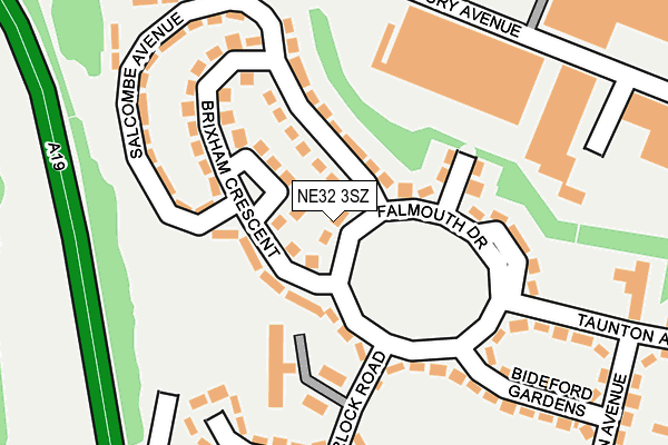 NE32 3SZ map - OS OpenMap – Local (Ordnance Survey)