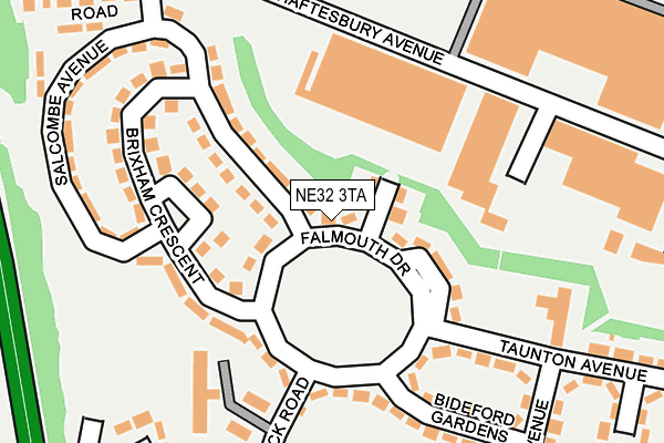 NE32 3TA map - OS OpenMap – Local (Ordnance Survey)