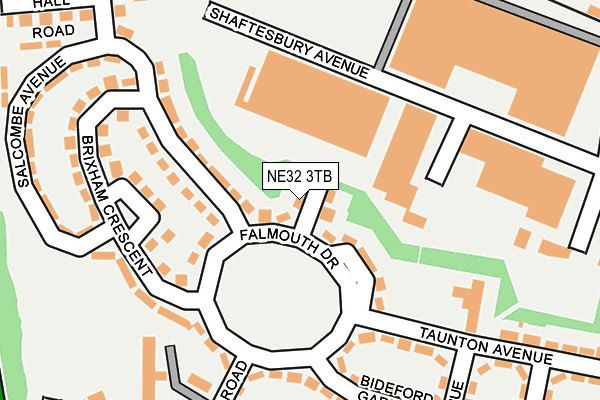 NE32 3TB map - OS OpenMap – Local (Ordnance Survey)