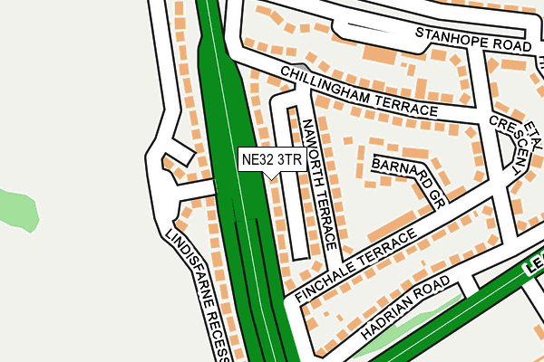 NE32 3TR map - OS OpenMap – Local (Ordnance Survey)
