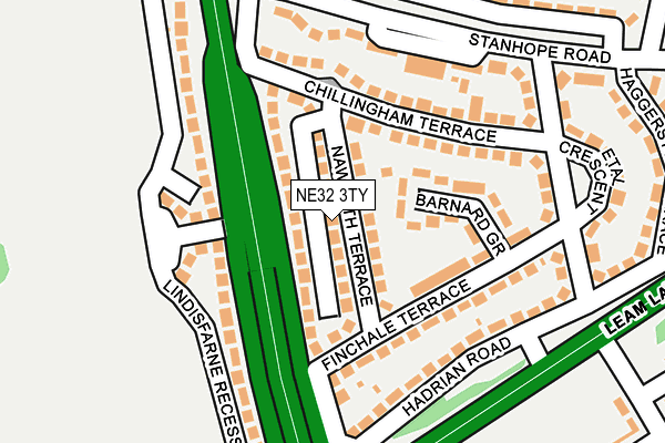NE32 3TY map - OS OpenMap – Local (Ordnance Survey)