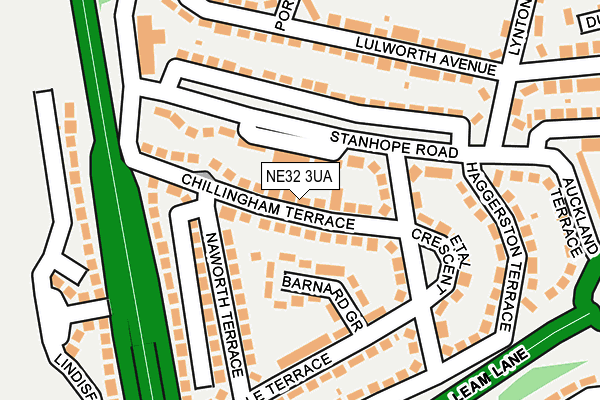 NE32 3UA map - OS OpenMap – Local (Ordnance Survey)