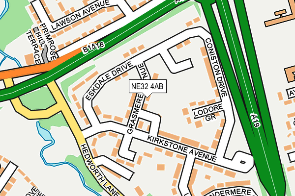 NE32 4AB map - OS OpenMap – Local (Ordnance Survey)