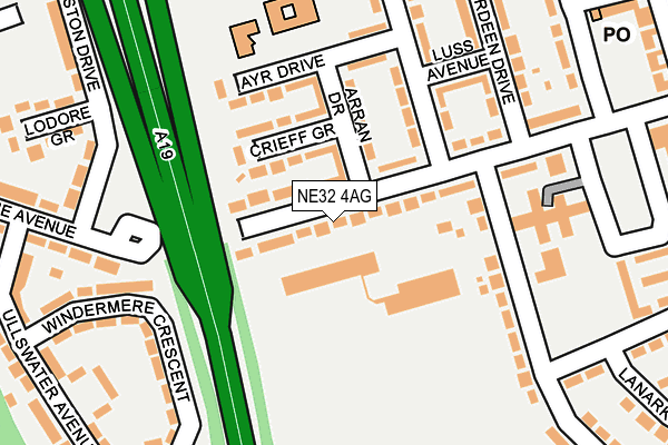 NE32 4AG map - OS OpenMap – Local (Ordnance Survey)