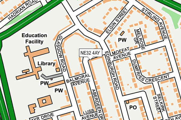 NE32 4AY map - OS OpenMap – Local (Ordnance Survey)