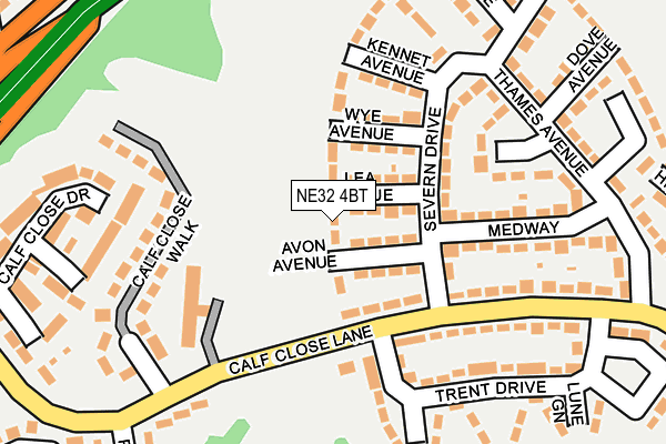 NE32 4BT map - OS OpenMap – Local (Ordnance Survey)
