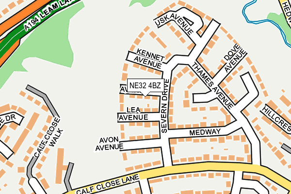 NE32 4BZ map - OS OpenMap – Local (Ordnance Survey)