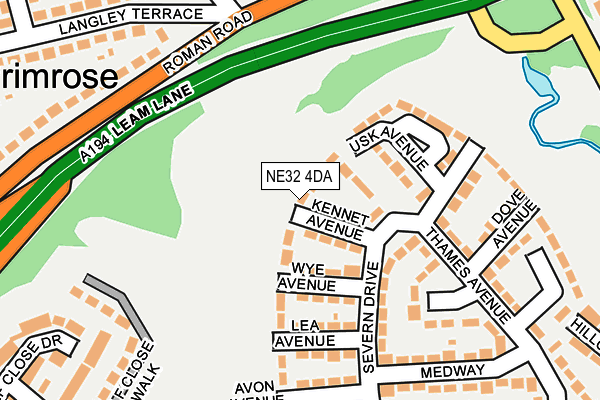 NE32 4DA map - OS OpenMap – Local (Ordnance Survey)