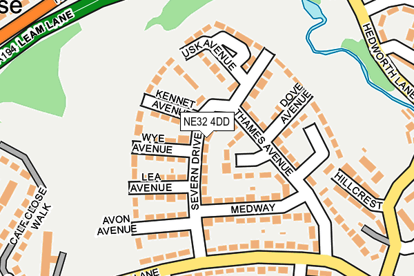 NE32 4DD map - OS OpenMap – Local (Ordnance Survey)