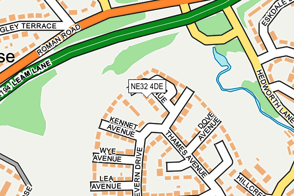 NE32 4DE map - OS OpenMap – Local (Ordnance Survey)