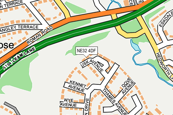 NE32 4DF map - OS OpenMap – Local (Ordnance Survey)