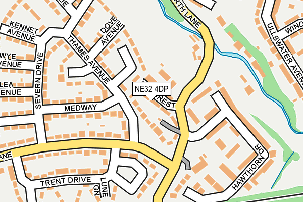 NE32 4DP map - OS OpenMap – Local (Ordnance Survey)
