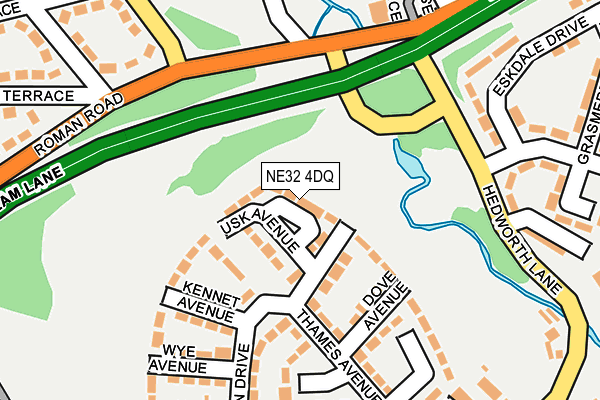 NE32 4DQ map - OS OpenMap – Local (Ordnance Survey)