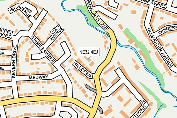 NE32 4EJ map - OS OpenMap – Local (Ordnance Survey)