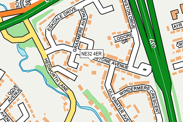 NE32 4ER map - OS OpenMap – Local (Ordnance Survey)