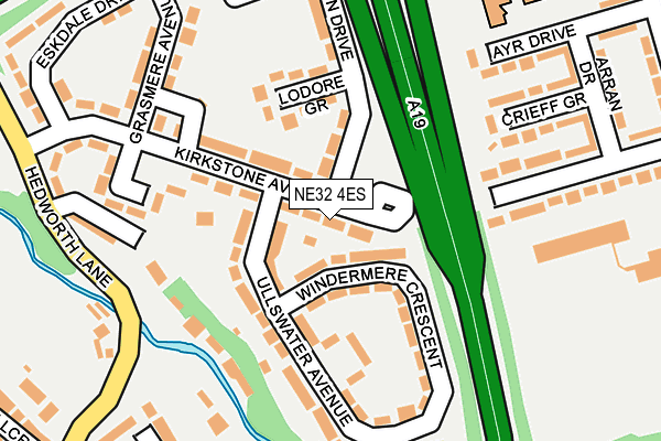 NE32 4ES map - OS OpenMap – Local (Ordnance Survey)
