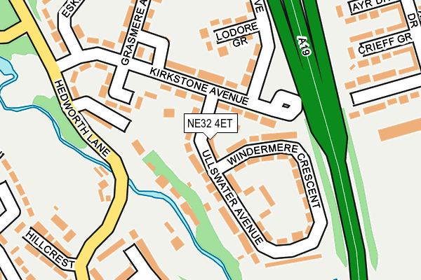 NE32 4ET map - OS OpenMap – Local (Ordnance Survey)