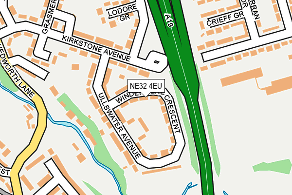 NE32 4EU map - OS OpenMap – Local (Ordnance Survey)