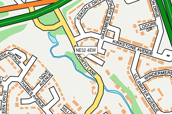 NE32 4EW map - OS OpenMap – Local (Ordnance Survey)