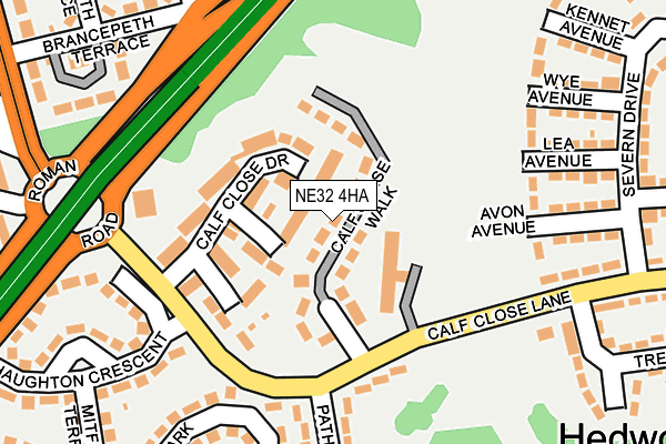 NE32 4HA map - OS OpenMap – Local (Ordnance Survey)