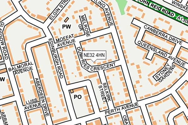 NE32 4HN map - OS OpenMap – Local (Ordnance Survey)