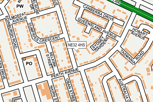 NE32 4HS map - OS OpenMap – Local (Ordnance Survey)
